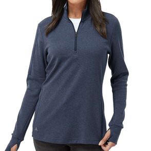 Adidas Women's 3-Stripes Quarter-Zip Sweater