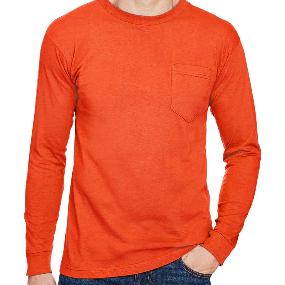 Bayside Union-Made Long Sleeve Pocket Shirt