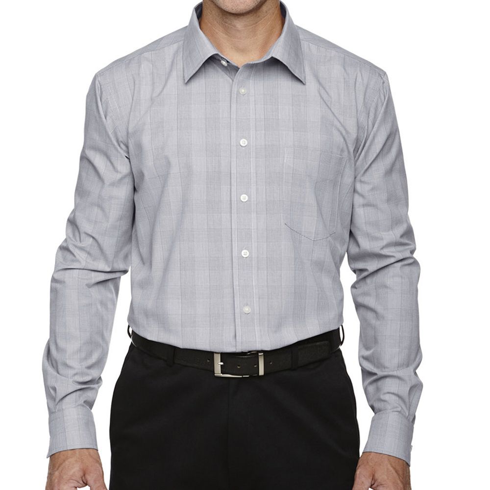 Devon & Jones Crown Collection™ Glen Plaid Button Up Shirt