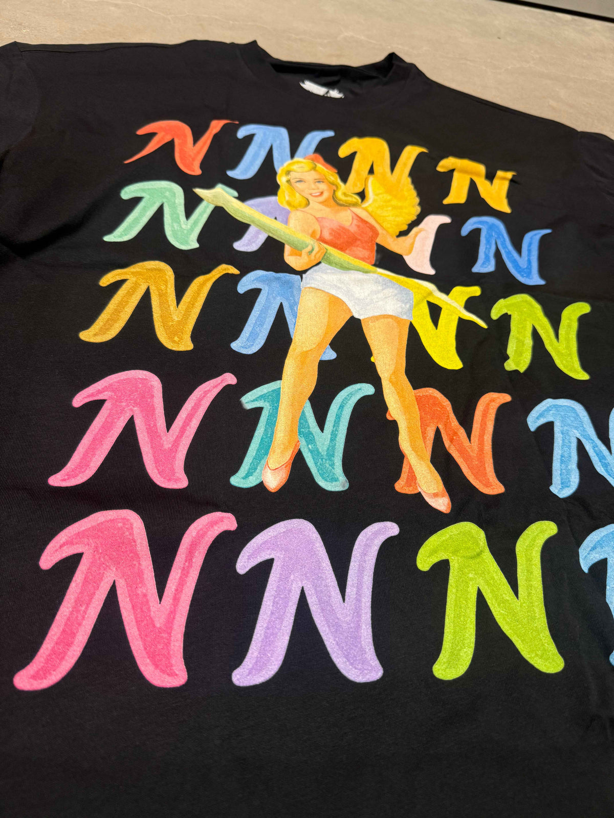 Bullet Train Multicolor Oversized Boxy Tee