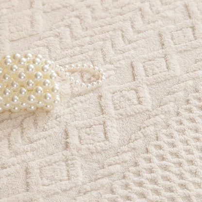 Soft Non-Slip Sofa Cover, Washable Couch Protector with Geometric Jacquard Pattern, Comfortable Furniture Cover for Living Room & Home