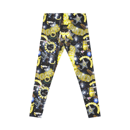 Galaxy Gold Chain Leggings — Women's All-Over Print Fashion Leggings