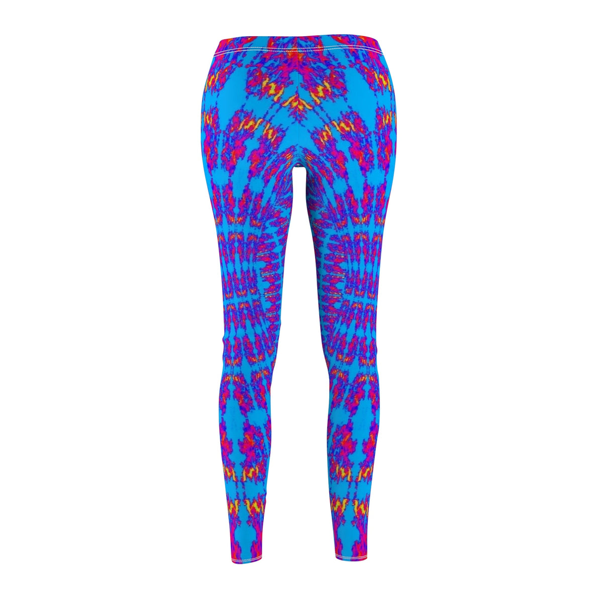 Tie-Dye Blue & Purple Women's Leggings — Vibrant All-Over Print Casual Leggings