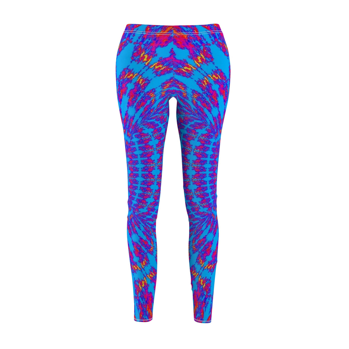 Tie-Dye Blue & Purple Women's Leggings — Vibrant All-Over Print Casual Leggings