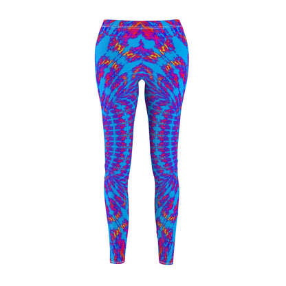 Tie-Dye Blue & Purple Women's Leggings — Vibrant All-Over Print Casual Leggings