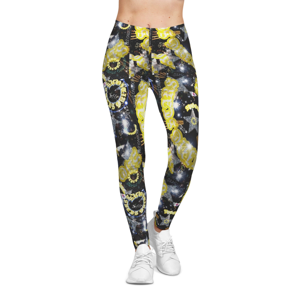 Galaxy Gold Chain Leggings — Women's All-Over Print Fashion Leggings