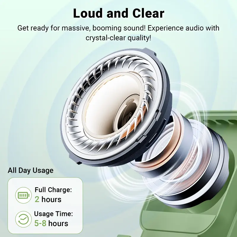 5-in-1 Wireless Induction Speaker with Phone Holder, 360° Adjustable Phone & Tablet Stand, 3500mAh Rechargeable Power Bank and Colorful Ambient LED Light