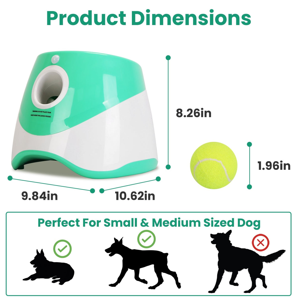 1Pc Automatic Dog Ball Launcher With 6 Tennis Balls