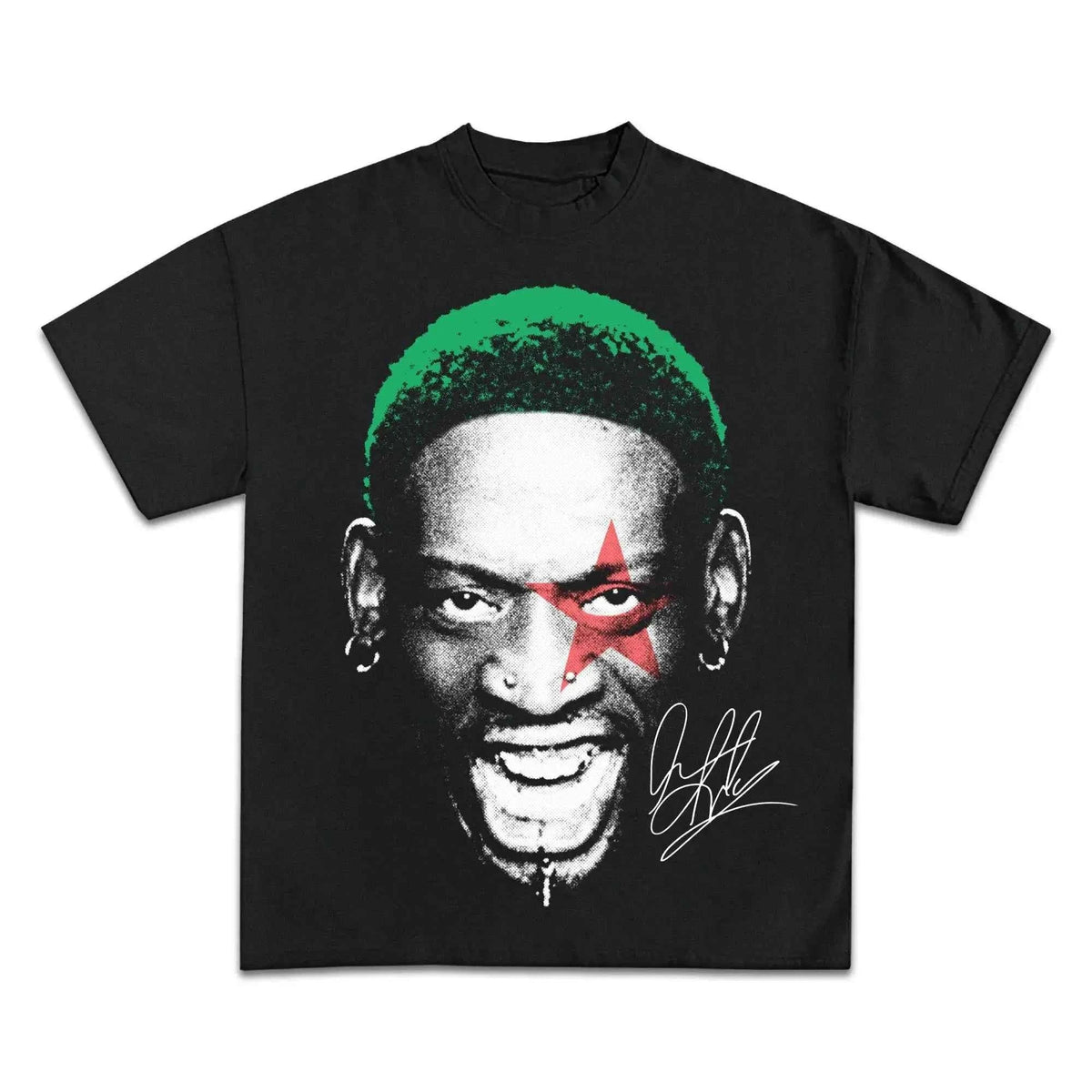 Dennis Rodman Big Head T-Shirt Graphic Boxy Vintage Shirt Streetwear Y2K Unisex Oversized Retro