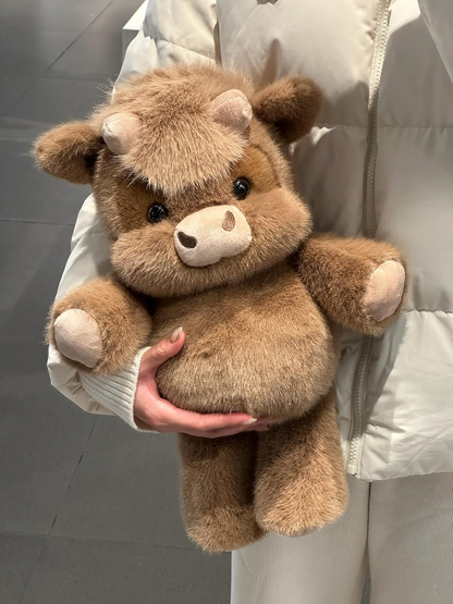 Highland Cow Plush Toy – Soft Fluffy Stuffed Animal Cute Cuddly Gift for Kids, Birthdays & Special Occasions