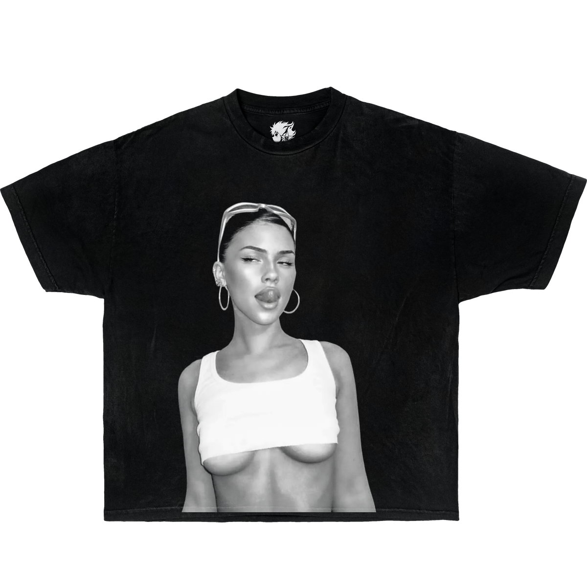 Leah Halton Boxy Vintage Shirt Graphic Hot Hip Hop Fashion Tee Oversized Streetwear Y2K