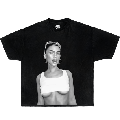 Leah Halton Boxy Vintage Shirt Graphic Hot Hip Hop Fashion Tee Oversized Streetwear Y2K