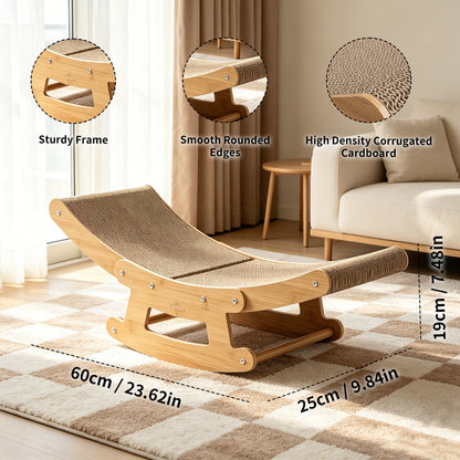 2-in-1 Cat Rocking Scratcher Chair