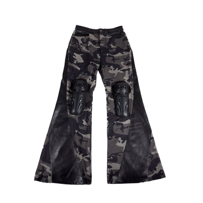 BL MUDCAMO FLARED LEATHER PANT