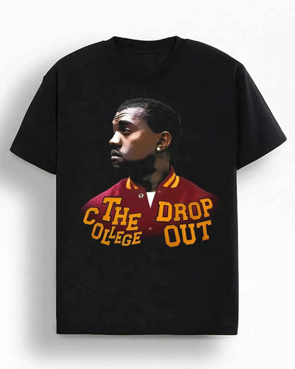 College Dropout Kanye West Graphic Boxy Vintage Graphic Oversized Shirt Streetwear Y2K