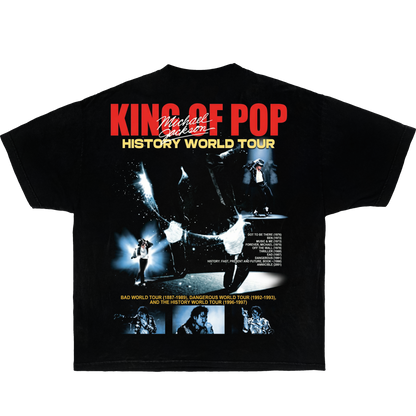 King of Pop Michael Jackson Boxy Shirt Vintage Tee Streetwear Y2K Oversized Graphic