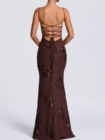 Sweetheart Neck Lace Up Mermaid Evening Dress