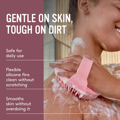 Silicone Body Scrubber – Exfoliating Shower Brush for Deep Cleansing, Dead Skin Removal & Smooth Skin
