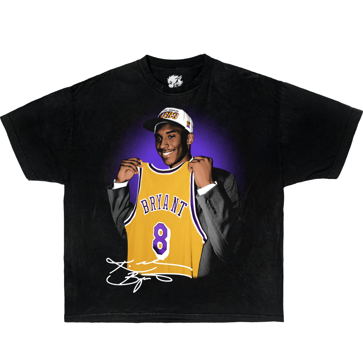 Kobe Bryant Draft Boxy Vintage Shirt Graphic Laker Unisex Tee Oversized Streetwear Y2K