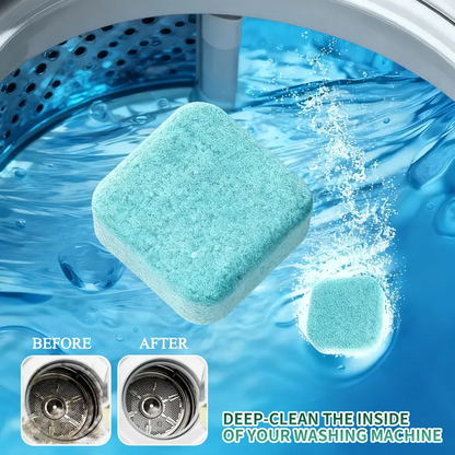Washing Machine Cleaner Tablets 12 Pack – Deep Cleaning Laundry Machine Tablets for Odor, Grime & Freshness