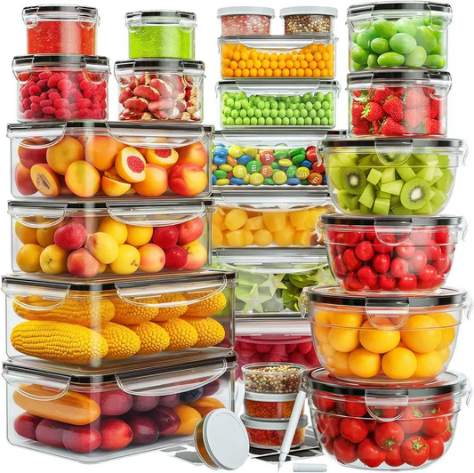 40-Piece Airtight Food Storage Containers with Lids, BPA-Free Stackable Kitchen Storage Organizer Set