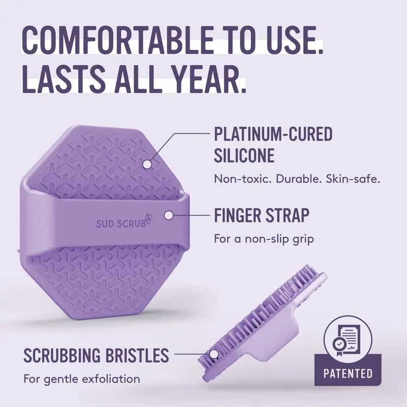 Silicone Facial Cleansing Brush – Antimicrobial Face Scrubber for Deep Pore Cleansing, Gentle Exfoliation & Dead Skin Removal