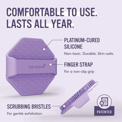 Silicone Facial Cleansing Brush – Antimicrobial Face Scrubber for Deep Pore Cleansing, Gentle Exfoliation & Dead Skin Removal