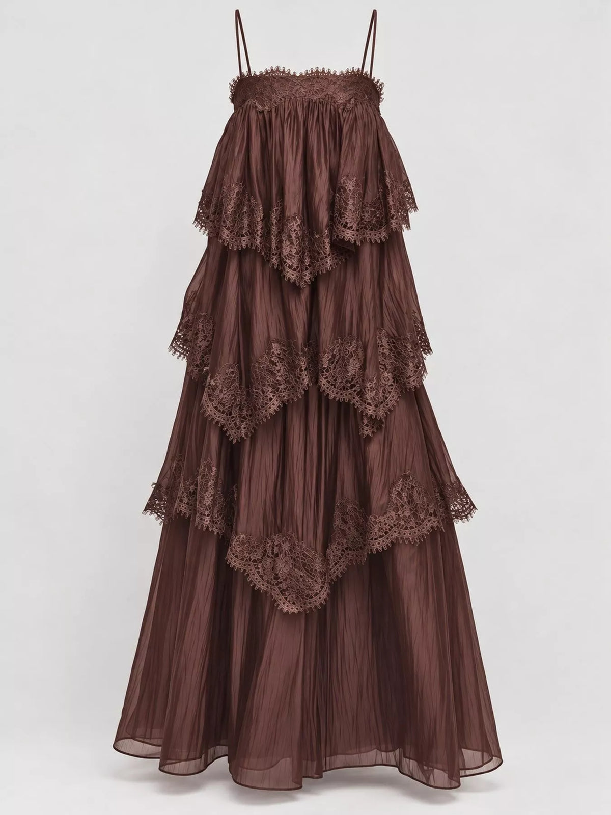 Layered Lace Tulle Maxi Dress