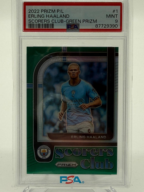 2022-23 Panini Prizm Premier League Erling Haaland 5/5 PSA 9