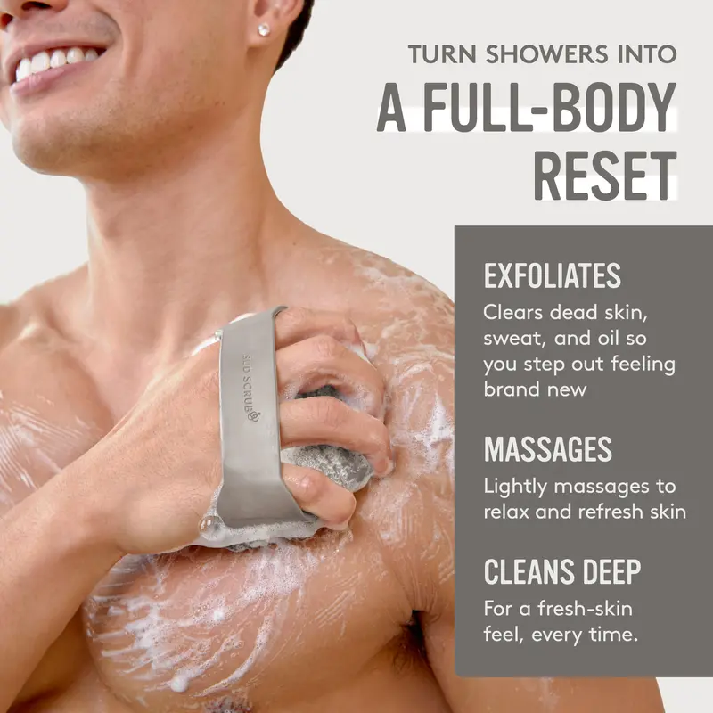 Silicone Body Scrubber – Exfoliating Shower Brush for Deep Cleansing, Dead Skin Removal & Smooth Skin