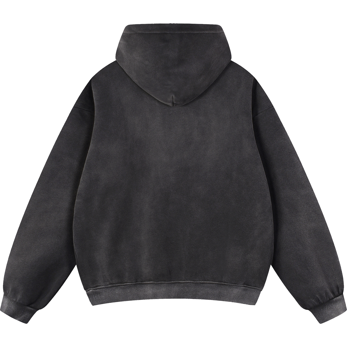 Black Eclipse Track Sun Fade Hoodie Contrast Tape Fleece Streetwear Oversized Y2K Tracksuit Set