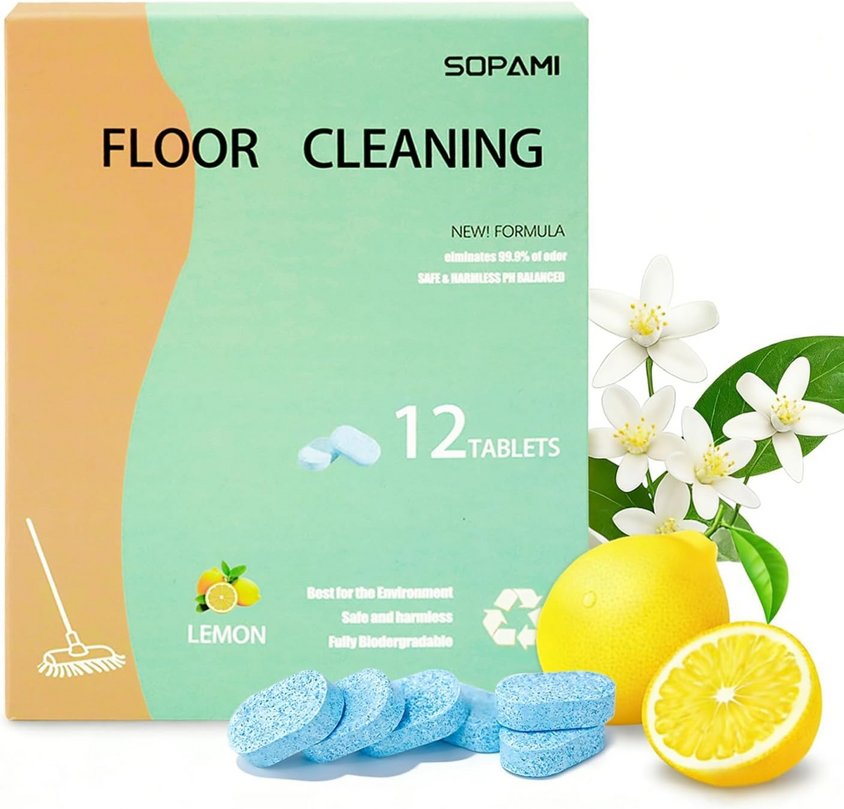 Washing Machine Cleaner Tablets 12 Pack – Deep Cleaning Laundry Machine Tablets for Odor, Grime & Freshness