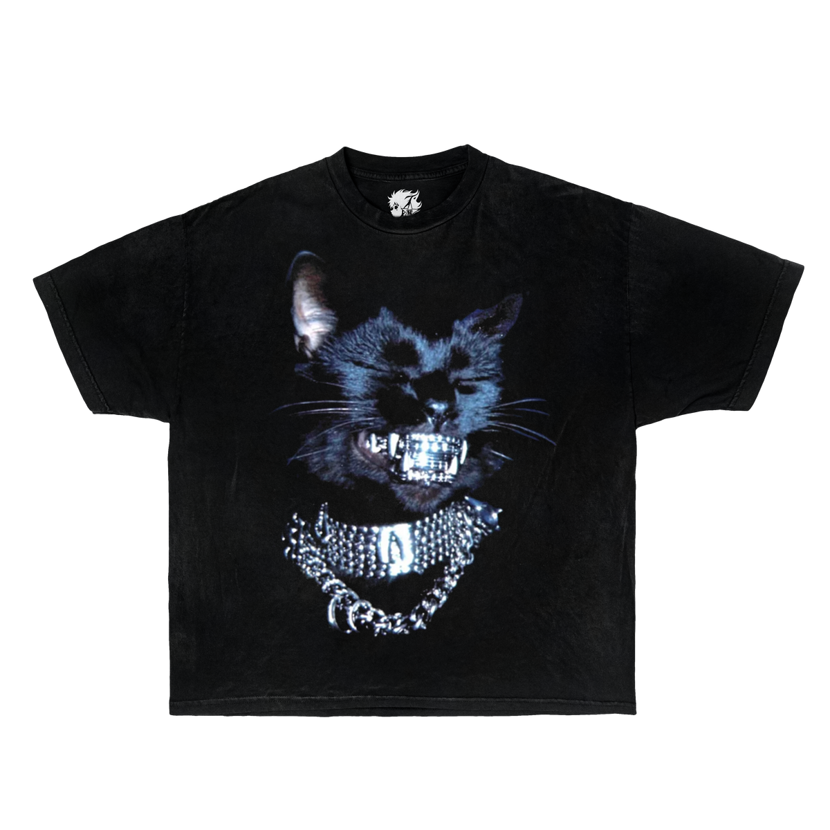 Iced Out Kitty Cat Boxy Vintage Shirt Cat Gifts Animal Shirts Oversized Streetwear Graphic Tees