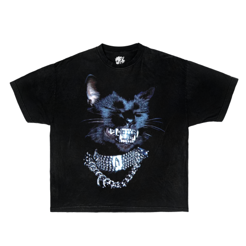 Iced Out Kitty Cat Boxy Vintage Shirt Cat Gifts Animal Shirts Oversized Streetwear Graphic Tees