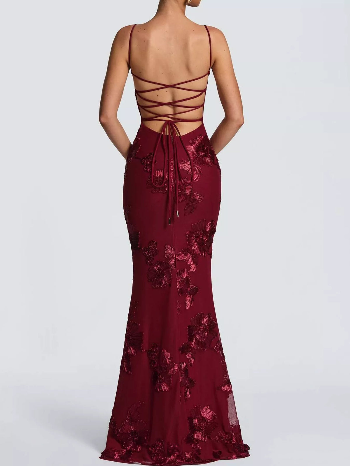 Sweetheart Neck Lace Up Mermaid Evening Dress