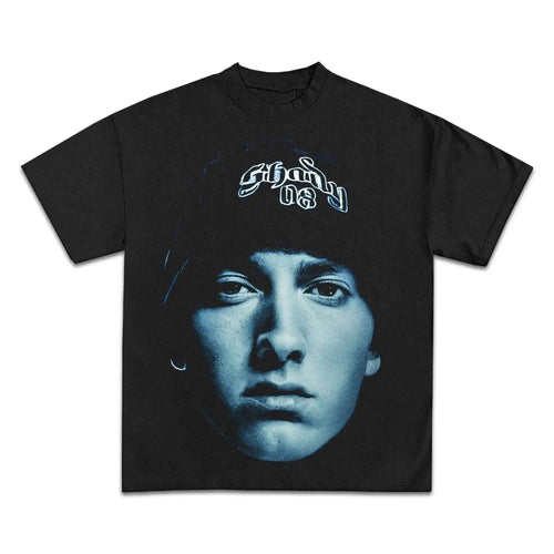 EMINEM "SLIM SHADY" Boxy Vintage Shirt Graphic Hip Hop Rap Oversized Print Tee Streetwear Y2K