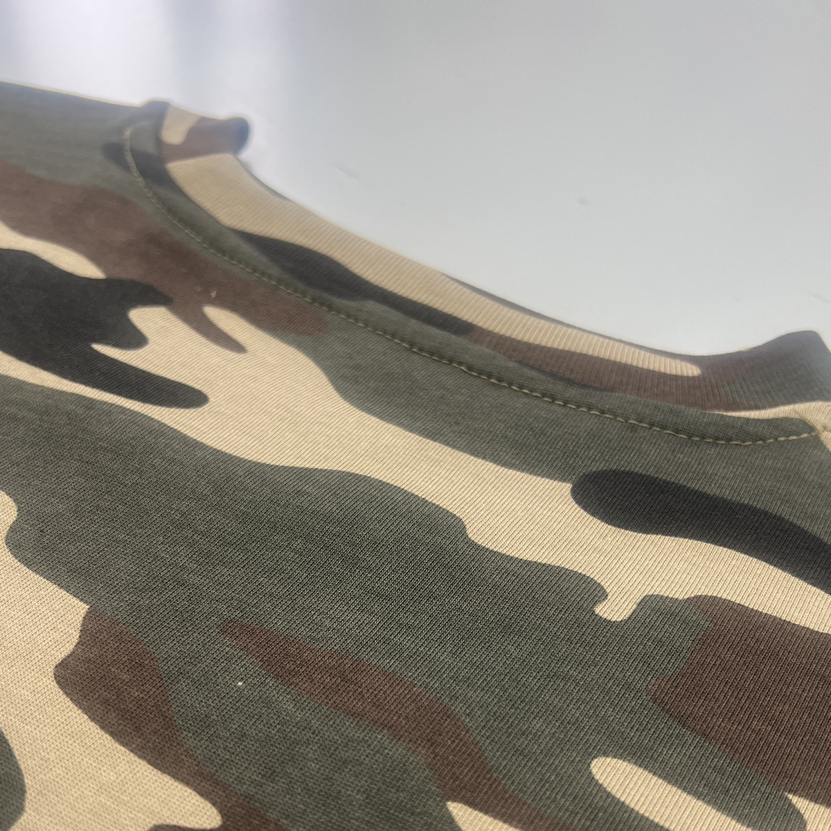 "STOP HATING" Urban Camouflage Cropped Oversized Shirt Streetwear Boxy Unisex Top