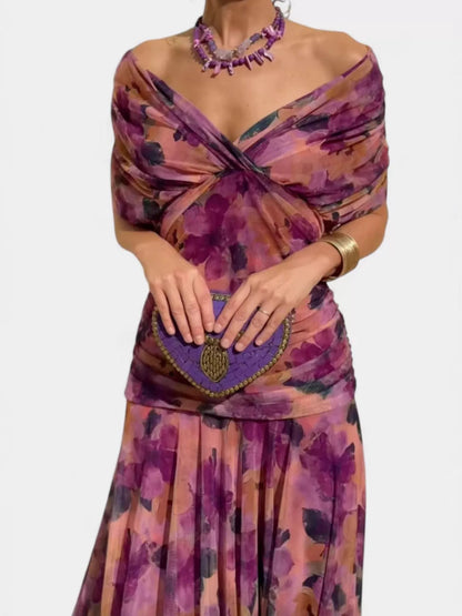 Full Size Off-Shoulder Ruched Maxi Dress
