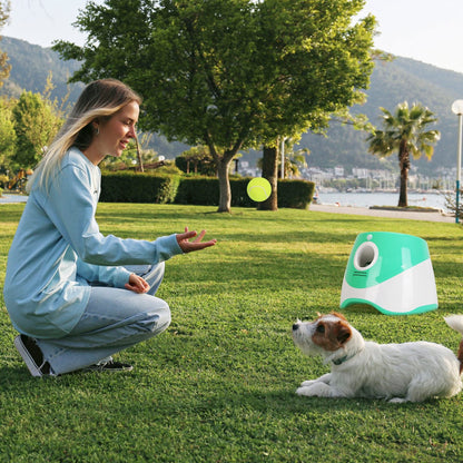 1Pc Automatic Dog Ball Launcher With 6 Tennis Balls