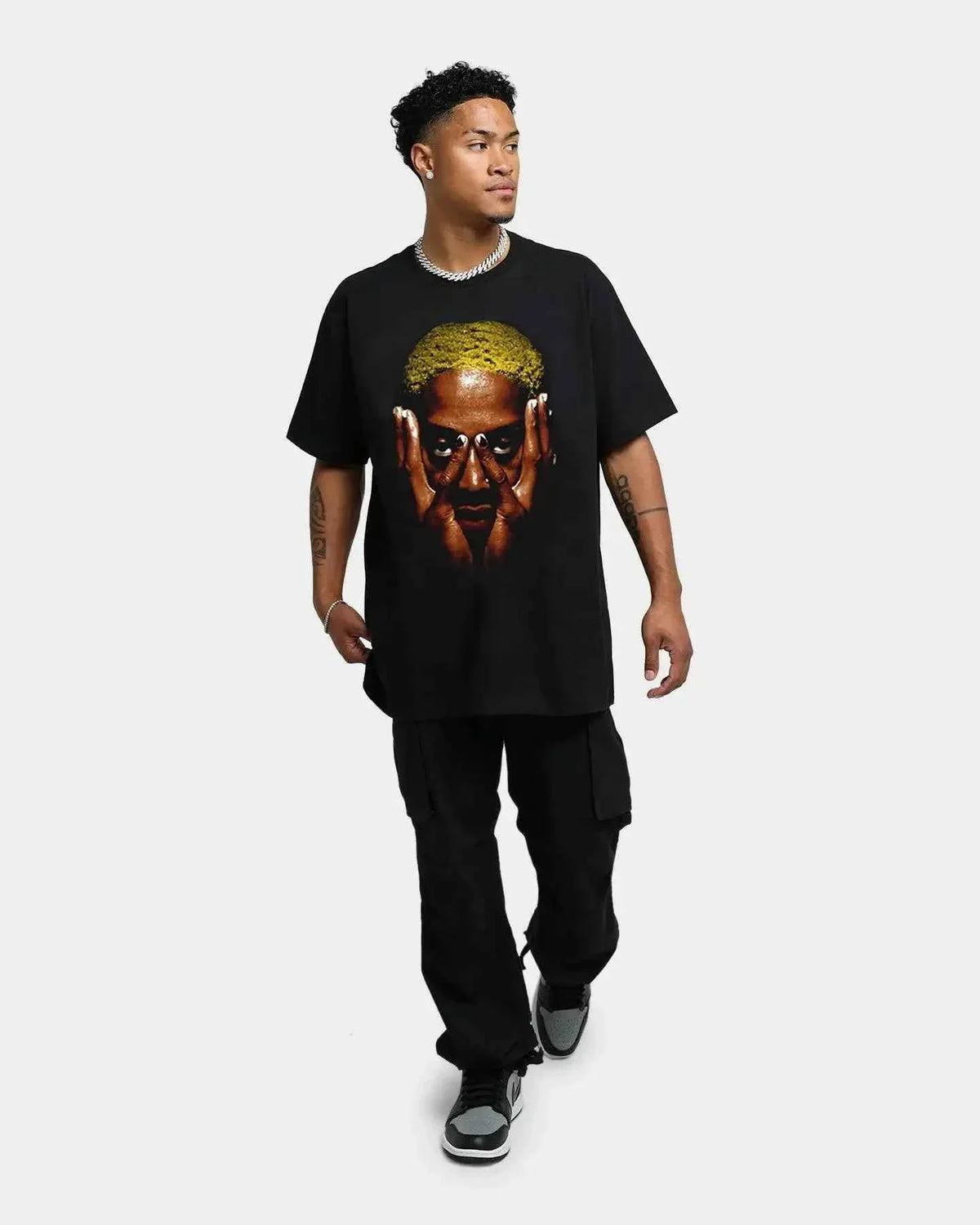 Dennis Rodman Yellow Jumbo Graphic Boxy Shirt Vintage Oversized Unisex Tees Streetwear Y2K