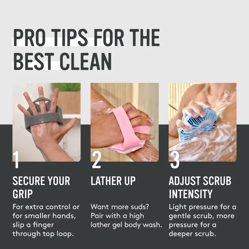Silicone Body Scrubber – Exfoliating Shower Brush for Deep Cleansing, Dead Skin Removal & Smooth Skin