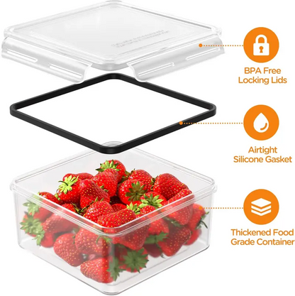 40-Piece Airtight Food Storage Containers with Lids, BPA-Free Stackable Kitchen Storage Organizer Set
