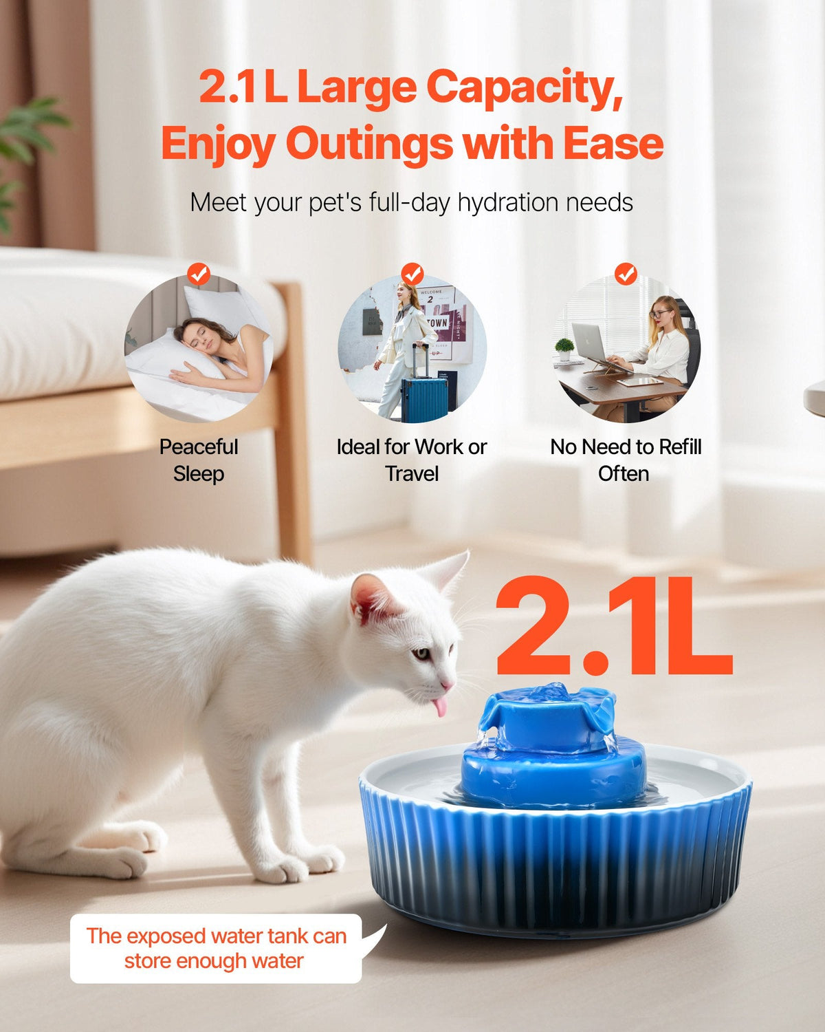Ceramic Water Fountain - Cupcake For Cats & Dogs