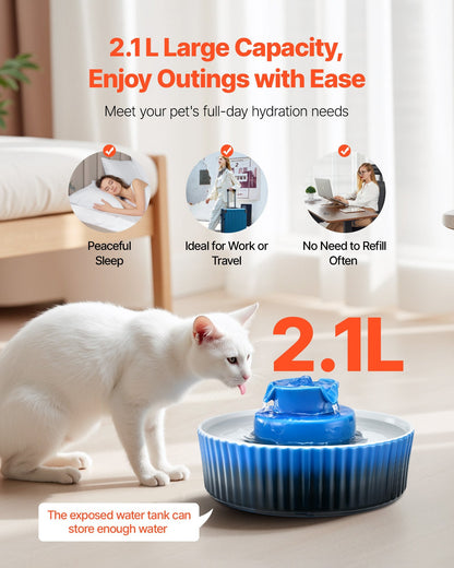 Ceramic Water Fountain - Cupcake For Cats & Dogs