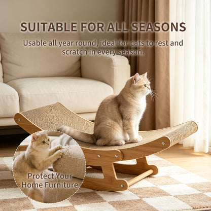 2-in-1 Cat Rocking Scratcher Chair
