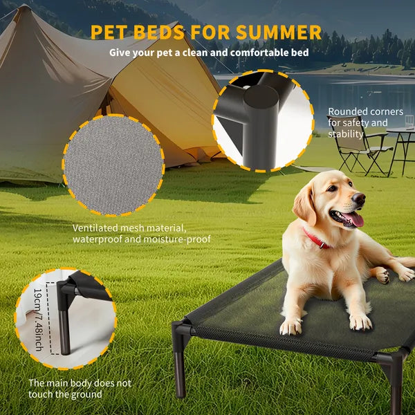 Elevated Breathable Mesh Pet Bed