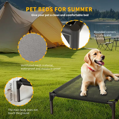 Elevated Breathable Mesh Pet Bed