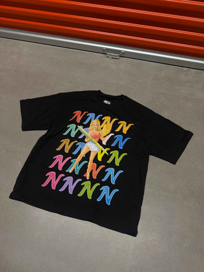 Bullet Train Multicolor Oversized Boxy Tee