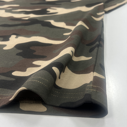 "STOP HATING" Urban Camouflage Cropped Oversized Shirt Streetwear Boxy Unisex Top