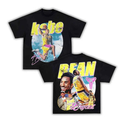 Bean High Fly Kobe Bryant Lakers Boxy Vintage Graphic Oversized Shirt Retro Basketball Tee Streetwear Y2K
